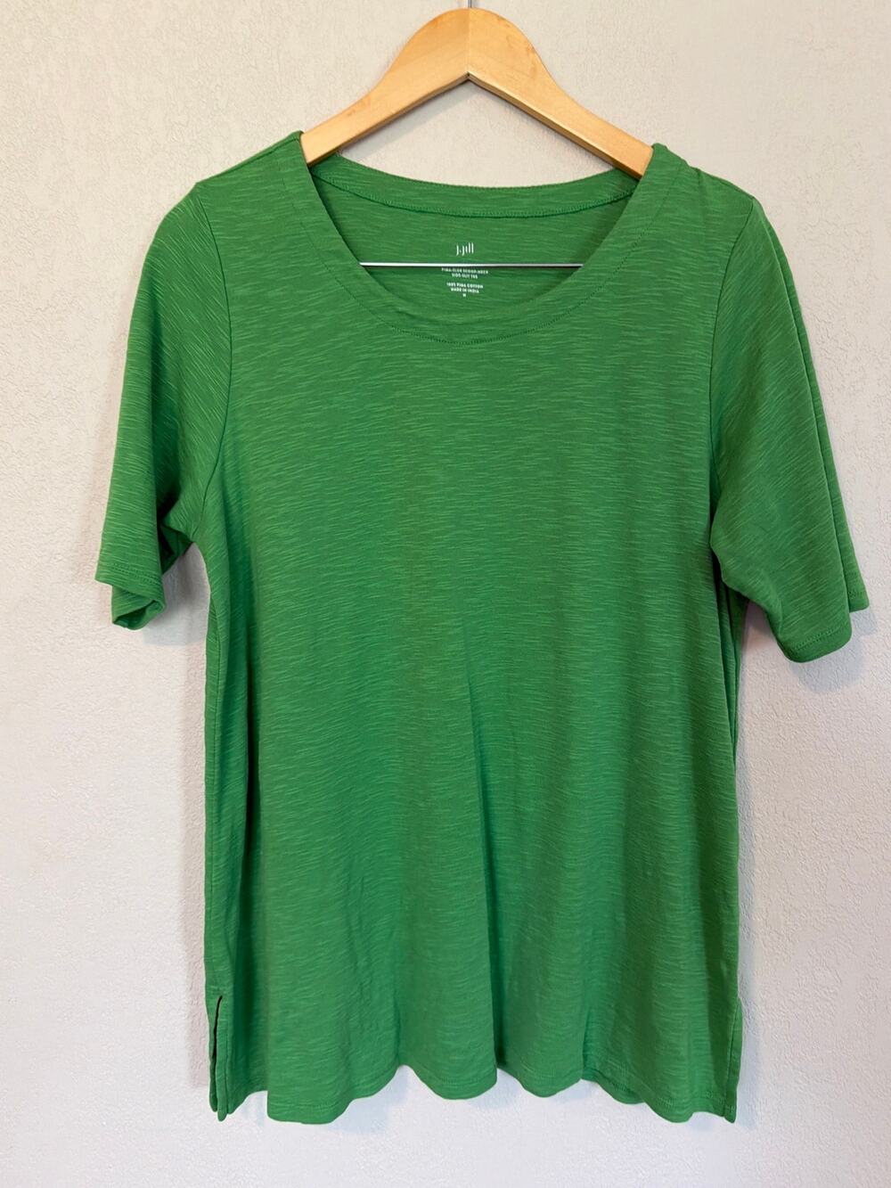 J.Jill Women’s Green Short Sleeve Tunic 100% Pima Cotton, M